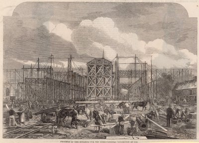 Framsteg i den internationella utställningsbyggnaden 1862 av English School