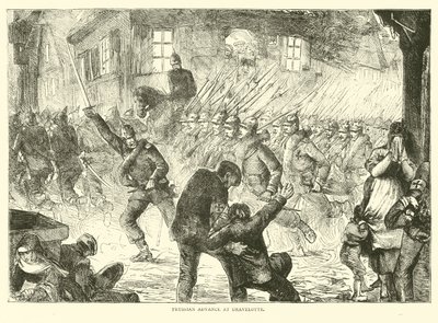 Preussisk frammarsch vid Gravelotte, augusti 1870 av English School