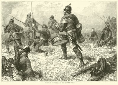 Preussisk trummis på slagfältet, september 1870 av English School
