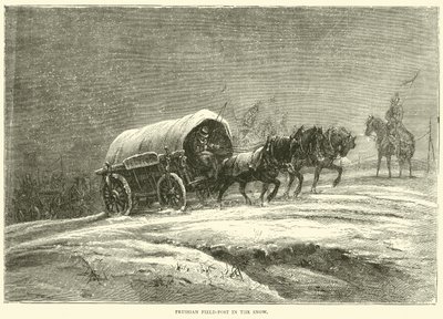 Preussisk fältpost i snön, oktober 1870 av English School