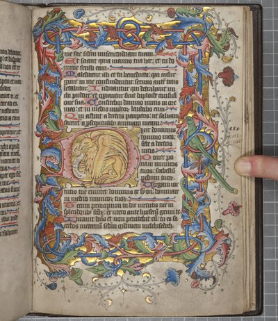 Psaltare med Sarum-brukskalender, Fol 82 recto, c.1425-75 (bläck, färg & guld på veläng) av English School