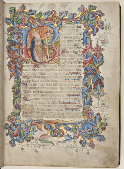 Psaltare med Sarum-brukskalender, ca 1425-75 (bläck, färg & guld på veläng) av English School