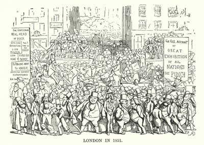 Punch tecknad film: London 1851 (gravyr) av English School