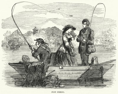 Punt Fishing (gravyr) av English School