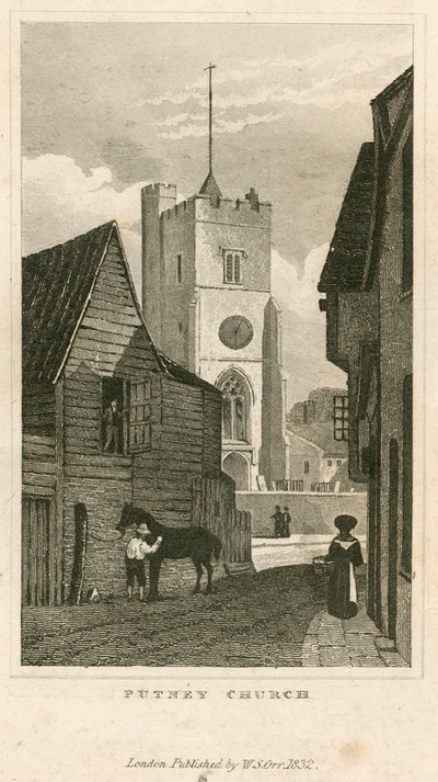 Putney Church, London av English School