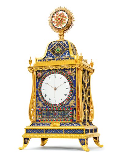 Quarter-chiming, musikalisk och automat "segelskepp" klocka för den kinesiska marknaden, Henry Borrell, London, sent 1700-tal av English School