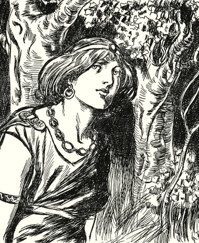 Drottning Boadicea (litografi) av English School