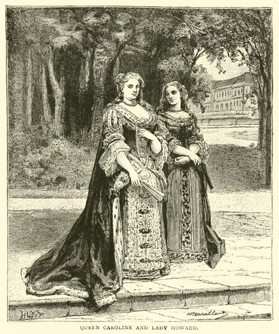 Drottning Caroline och Lady Howard av English School