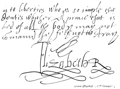 Drottning Elizabeth (exempel 2) av English School