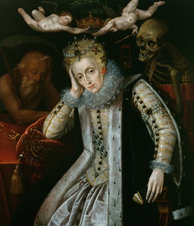 Drottning Elizabeth I (1538-1603) i ålderdom, c.1610 av English School