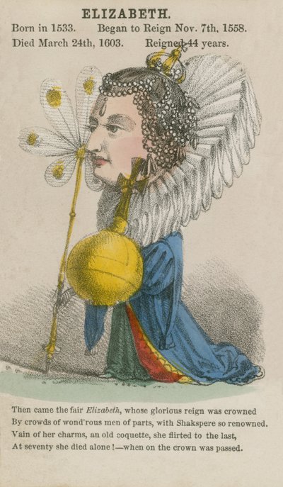 Drottning Elizabeth I (akvatint) av English School