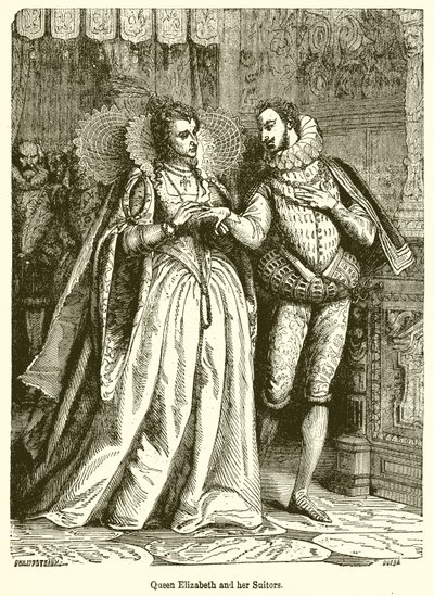 Drottning Elizabeth och hennes friare av English School