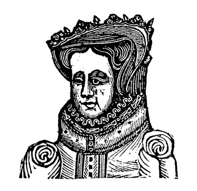 Queen Mary I (träsnitt) av English School