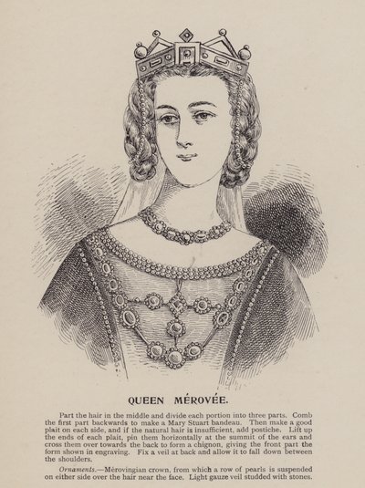 Drottning Merovee (gravyr) av English School