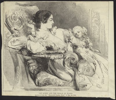 Drottning Victoria och prinsen av Wales av English School
