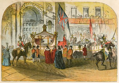 Drottning Victorias första besök i staden (9 november 1837) av English School