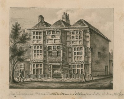 Queens Head, Islington (wc på papper) av English School
