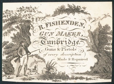 R Fishenden, vapenmakare, byteskort av English School