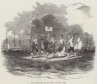 Flottdans vid Squadron Regatta, Cork (gravyr) av English School