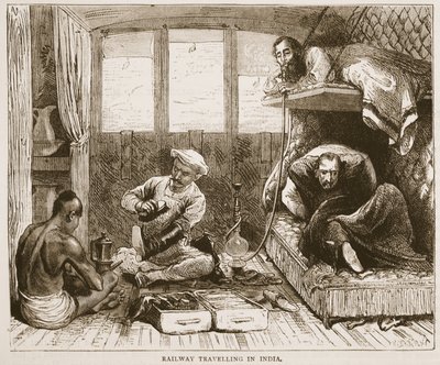 Järnvägsresor i Indien, illustration från Cassells Illustrated History of England av English School