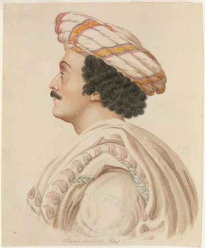 Raja Ram Mohan Roy (akvarell på papper) av English School