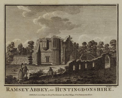 Ramsey Abbey, i Huntingdonshire (gravyr) av English School