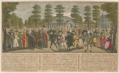 Ranelagh trädgårdar. Maskerad för den venetianska ambassadören, 1749 av English School
