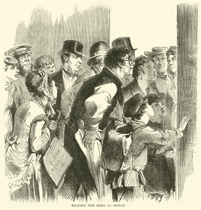 Läste nyheterna i Berlin, november 1870 av English School