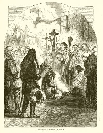 Mottagning av Jakob II. i Dublin av English School
