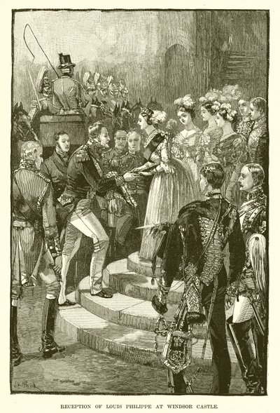 Mottagning av Louis Philippe på Windsor Castle av English School