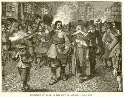 Mottagning av Monk i City of London av English School
