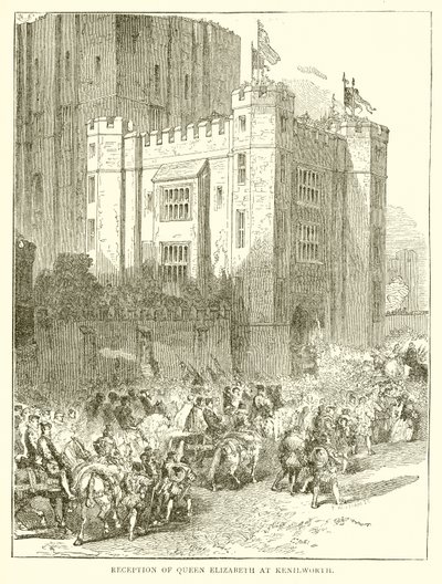Mottagning av drottning Elizabeth i Kenilworth av English School