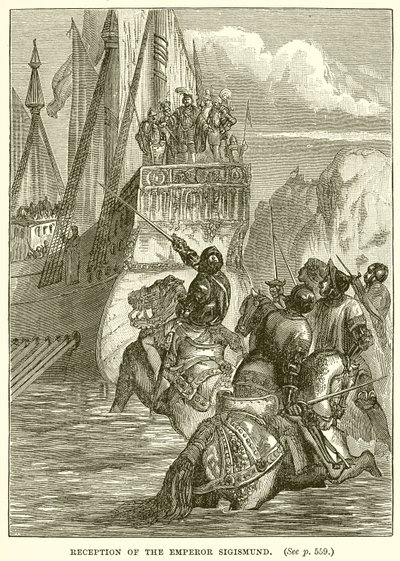 Mottagande av kejsar Sigismund av English School