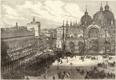 Mottagning av de italienska trupperna framför St Marks katedral av English School
