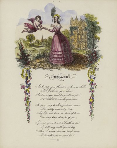 Hälsningar, British Valentines-kort av English School