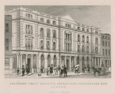 Religious Tract Societys Repository, Paternoster Row, London av English School