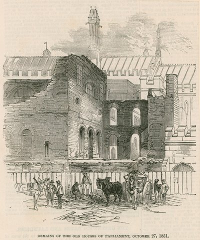 Rester av parlamentets gamla hus, 27 oktober 1851 av English School