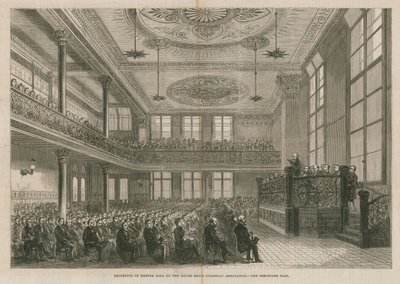 Återöppning av Exeter Hall, London, av Young Mens Christian Association av English School