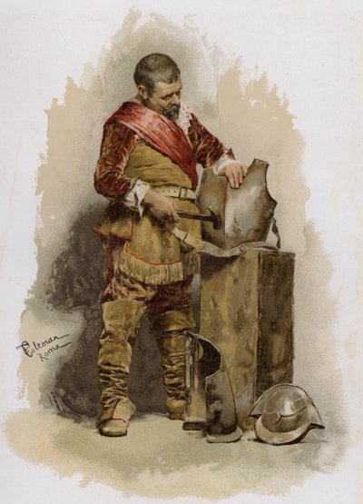 Reparera pansar (chromolitho) av English School