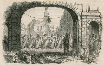 Reparation av The Strand, London av English School
