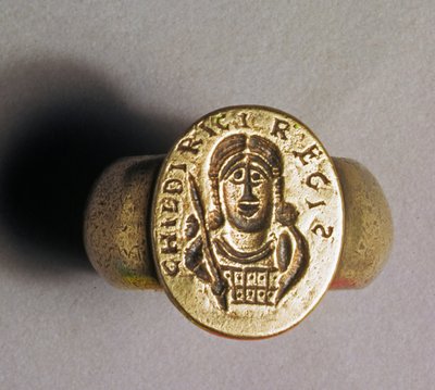 Replikelektrotyp av Childerics Ring, 1831 (metall) av English School