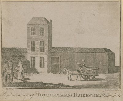 Representation av Tothill Fields Bridewell av English School