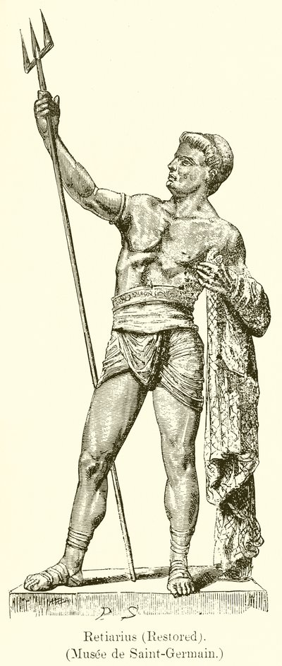 Retiarius (Återställt). (Museum of Saint-Germain) av English School