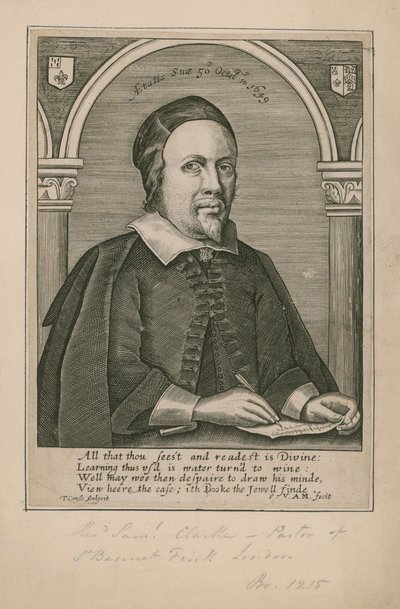 Pastor Samuel Clarke, pastor i St Benet Fink av English School