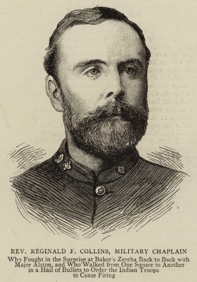 Pastor Reginald F Collins, militärkaplan (gravyr) av English School