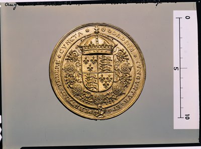 Baksidan av Henrik VIII:s (1491-1547) sigill (guld) (för framsidan se 183056) av English School
