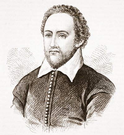 Richard Burbage, från originalporträttet i Dulwich College av English School