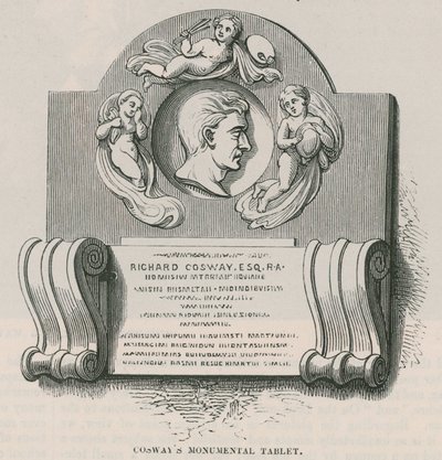 Richard Cosways tablett, Marylebone Church, London av English School