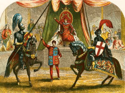 Richard II stoppar striden mellan hertigarna av Norfolk och Hereford av English School