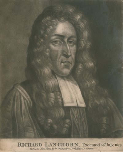 Richard Langhorn, avrättad 14 juli 1679 av English School